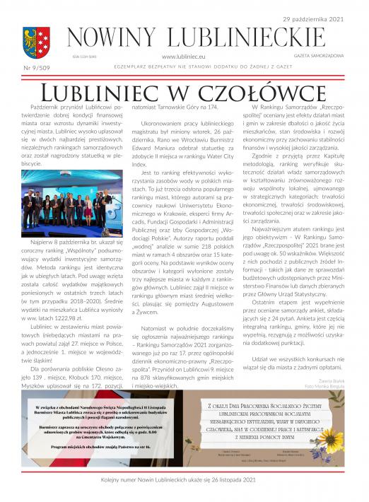 okładka Nowiny Lublinieckie 9/509